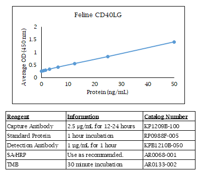 Feline CD40 Ligand Standard Curve