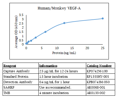 Human/Monkey VEGF-A Standard Curve