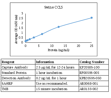 Swine CCL5 Standard Curve