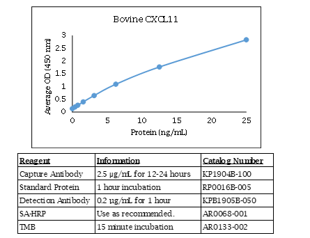 Bovine CXCL11 Standard Curve