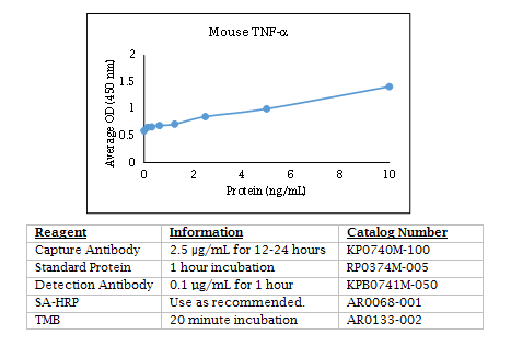 Mouse TNF-α Standard Curve